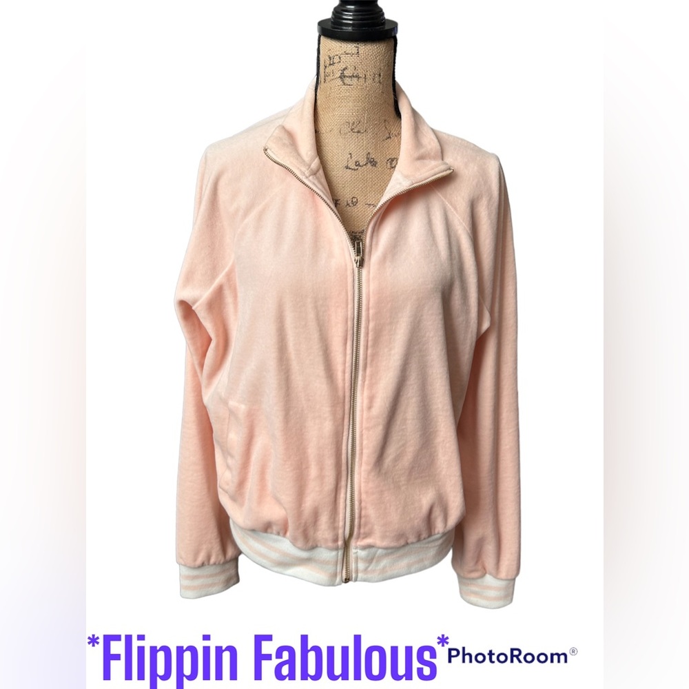Forever21 plus~Pale Pink Velour Full Zip Plus size 0x